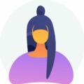 Young faceless woman portrait vector concept metaphor